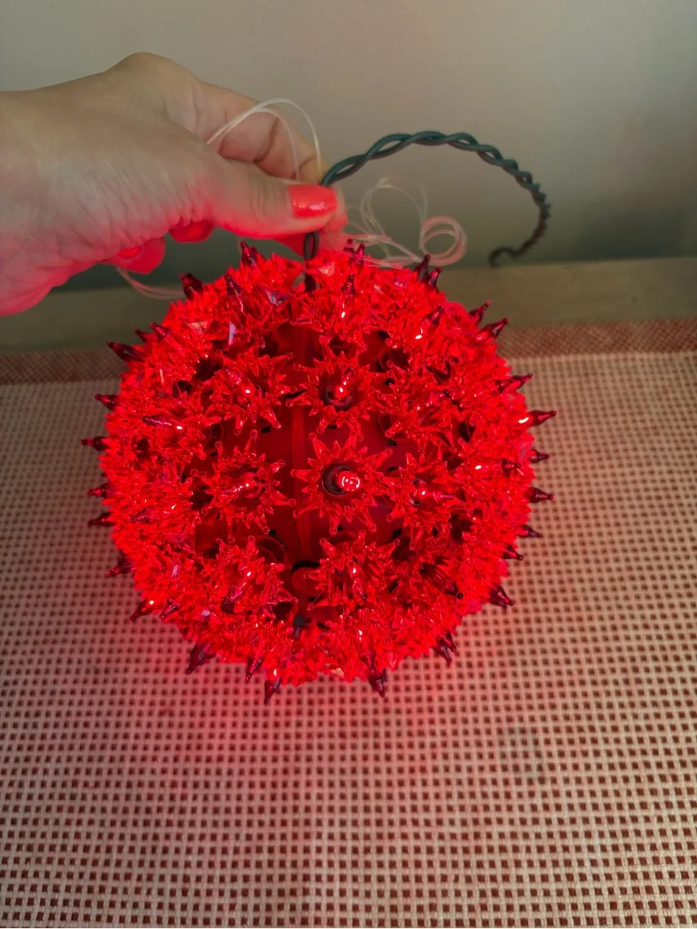 VTG  GE Holiday Classics 100 Red Light Super Sphere 6